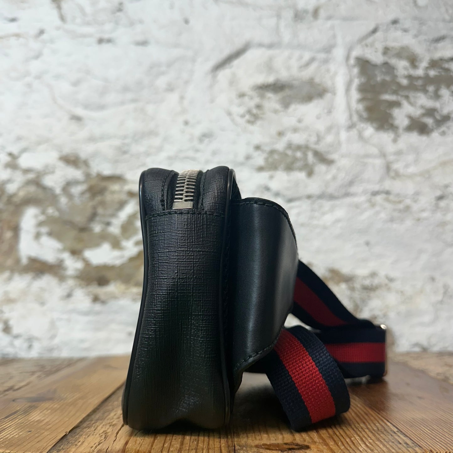 Gucci Black GG Supreme Waist Bag