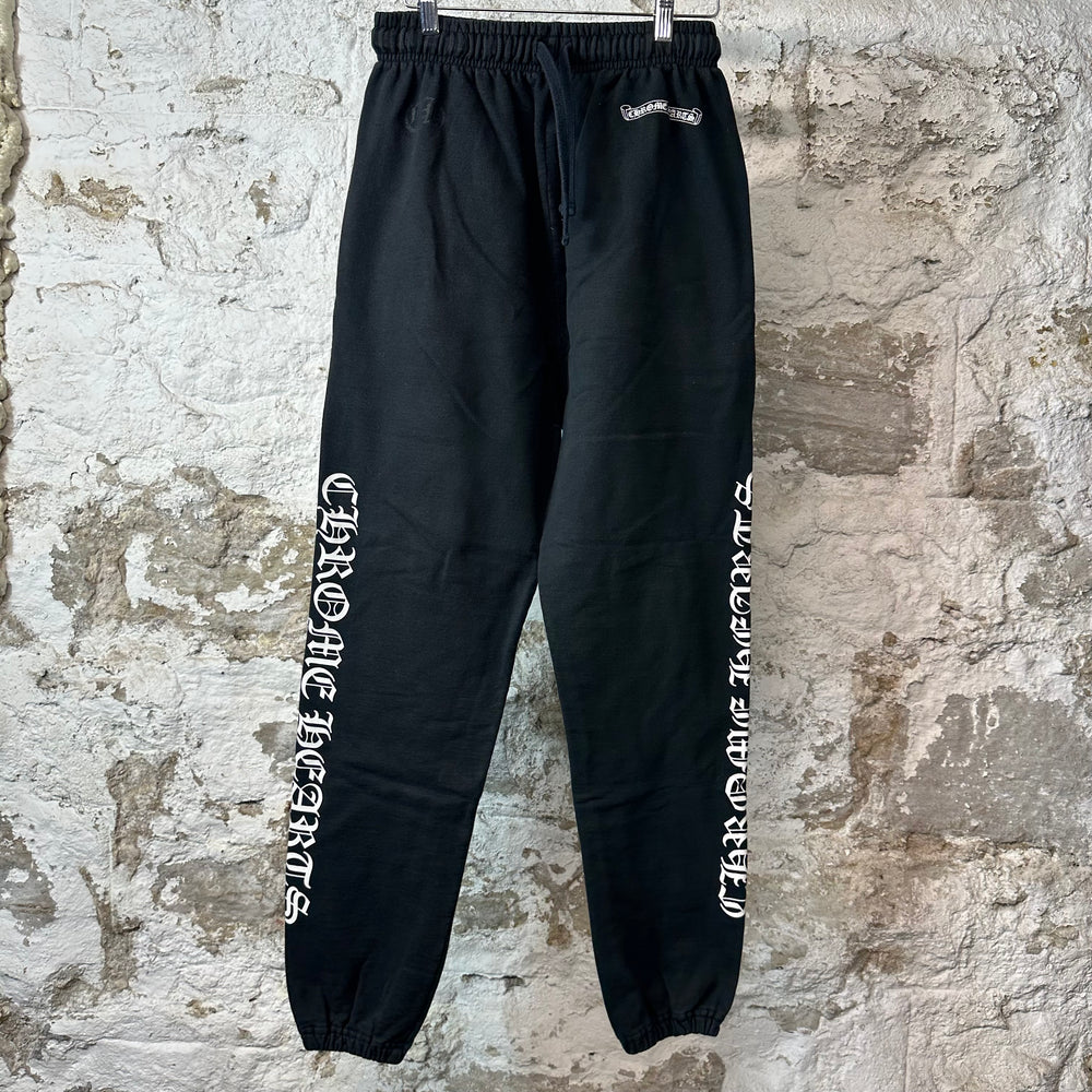 Chrome Hearts Script Spellout Black Sweatpants Sz S