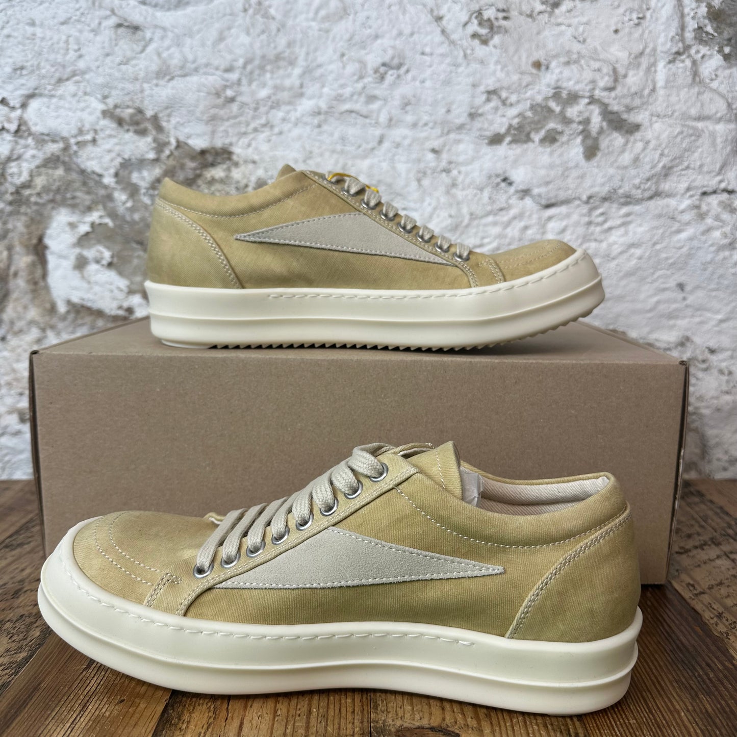 Rick Owens Parchment Milk Low Top Sneaker DS