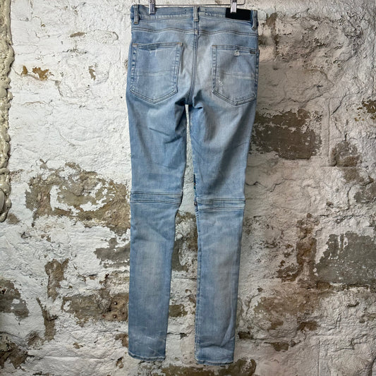 Amiri MX2 Multicolor Flannel Blue Denim Jeans Sz 29