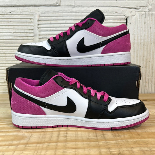 Air Jordan 1 Low Black Active Fuchsia Sz 9.5