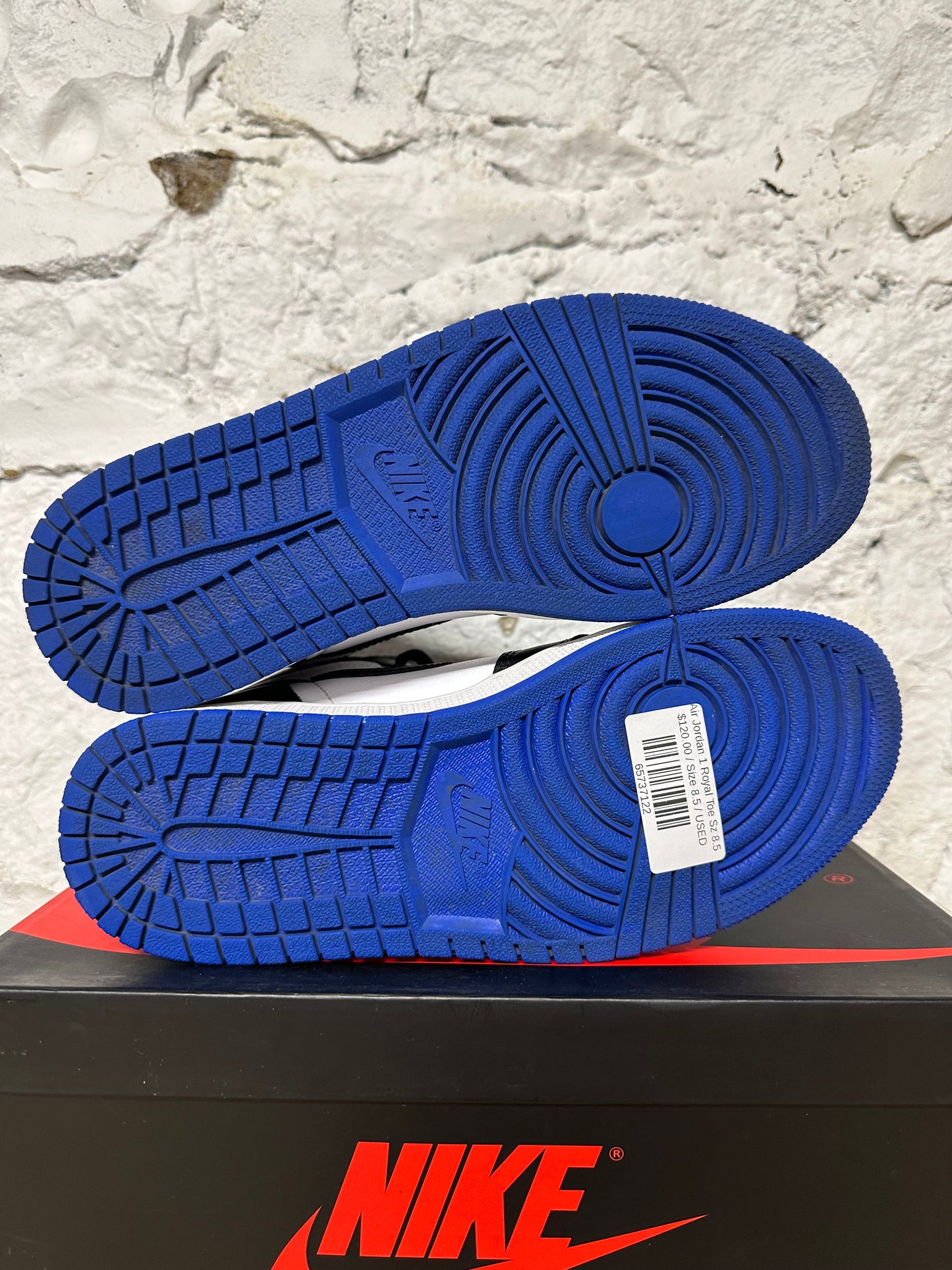 Air Jordan 1 High Royal Toe Sz 8.5