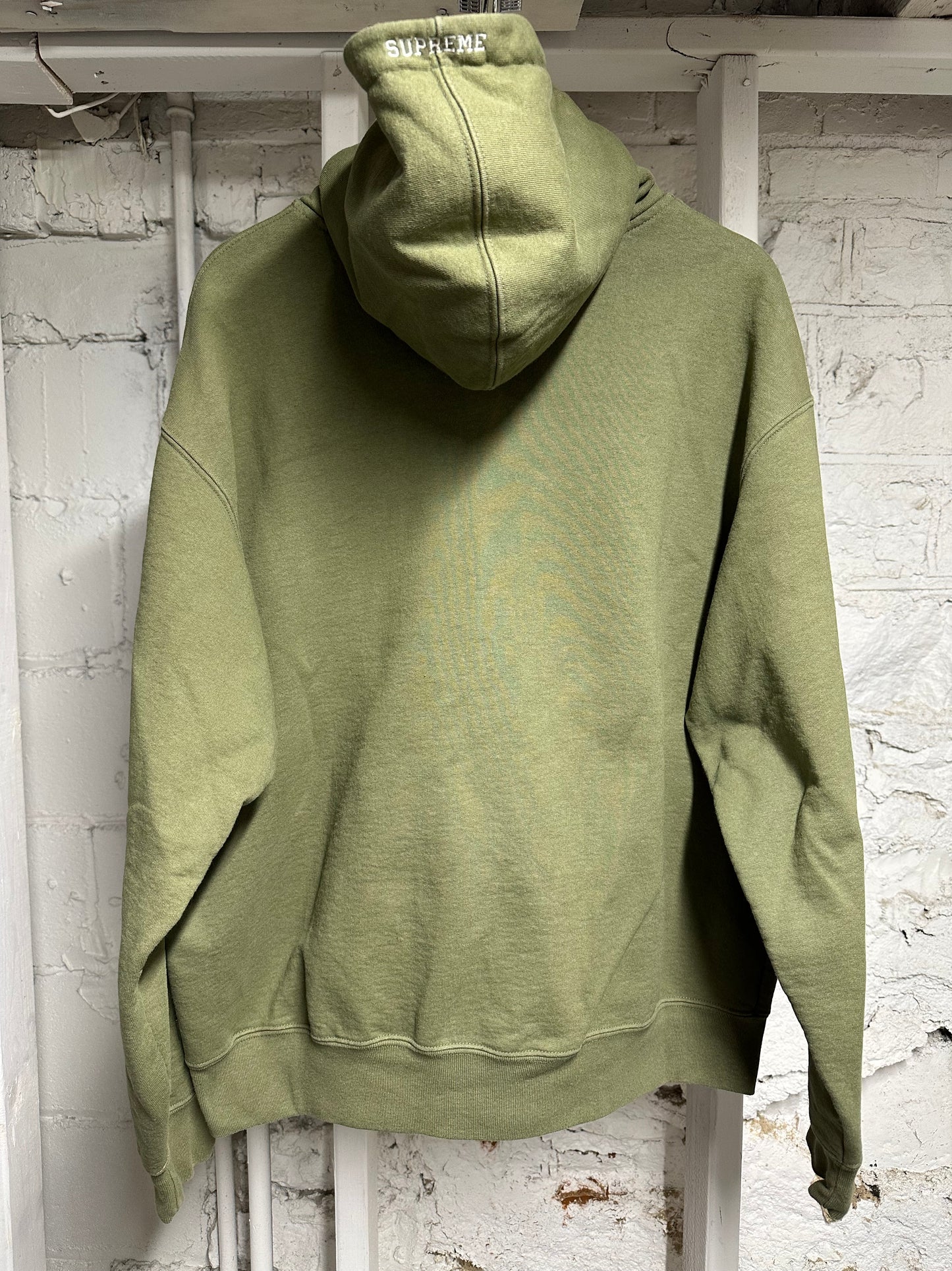 Supreme S Logo Olive Zip Up Hoodie Sz L