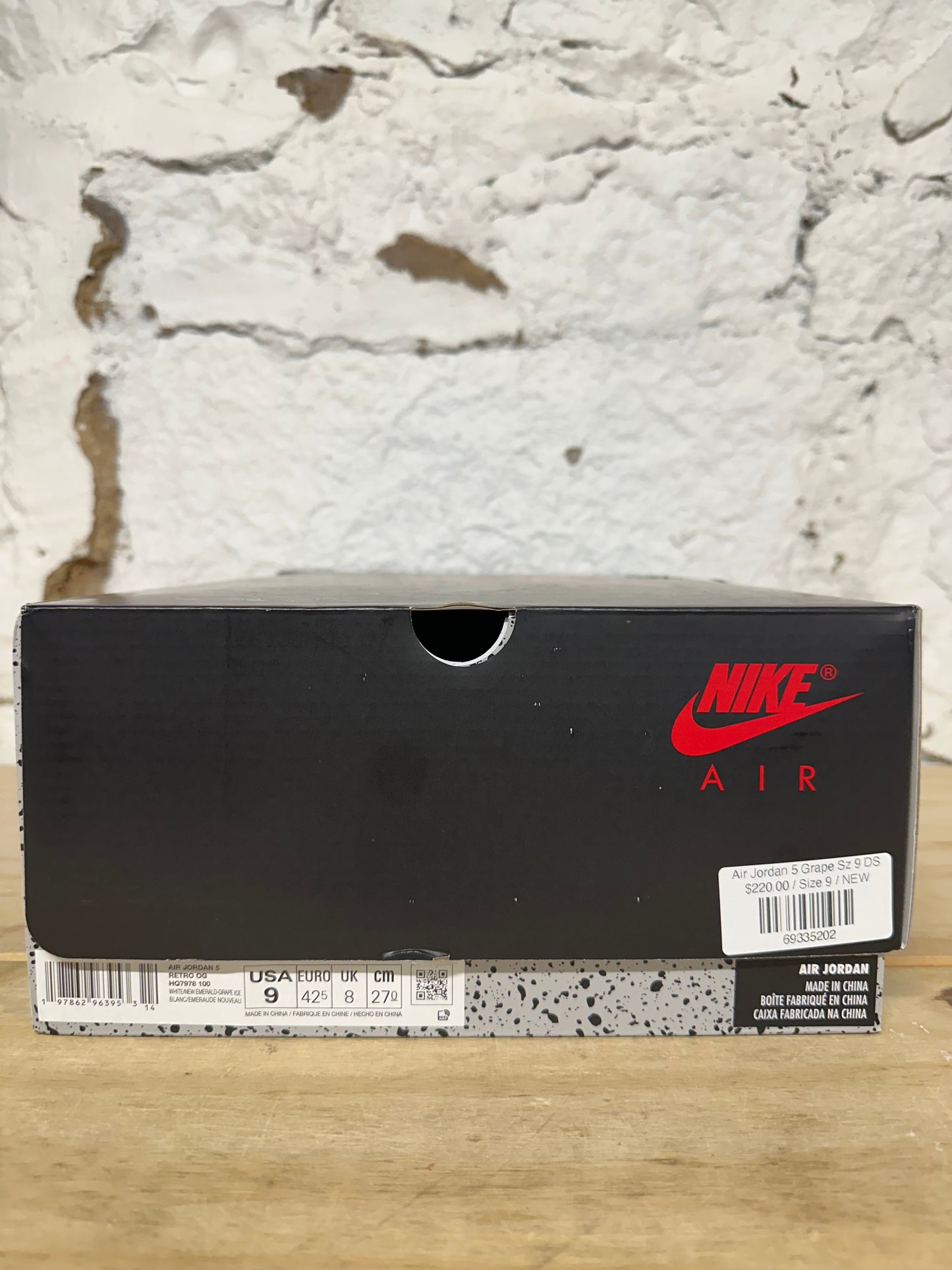 Air Jordan 5 Grape Sz 9 DS