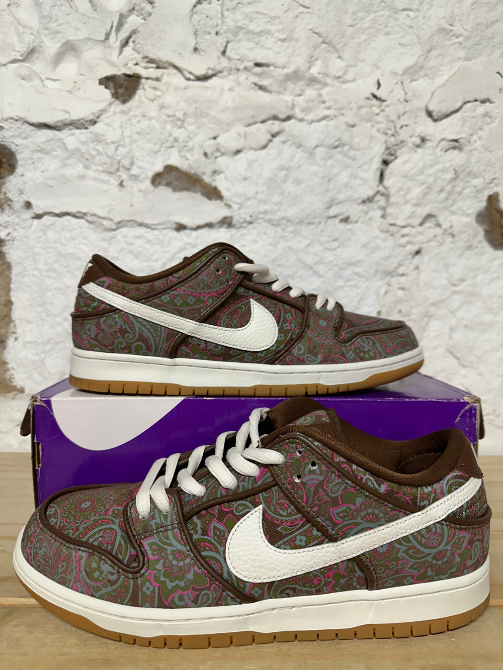 Nike SB Dunk Low Paisley Brown Sz 10.5