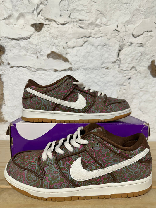 Nike SB Dunk Low Paisley Brown Sz 10.5