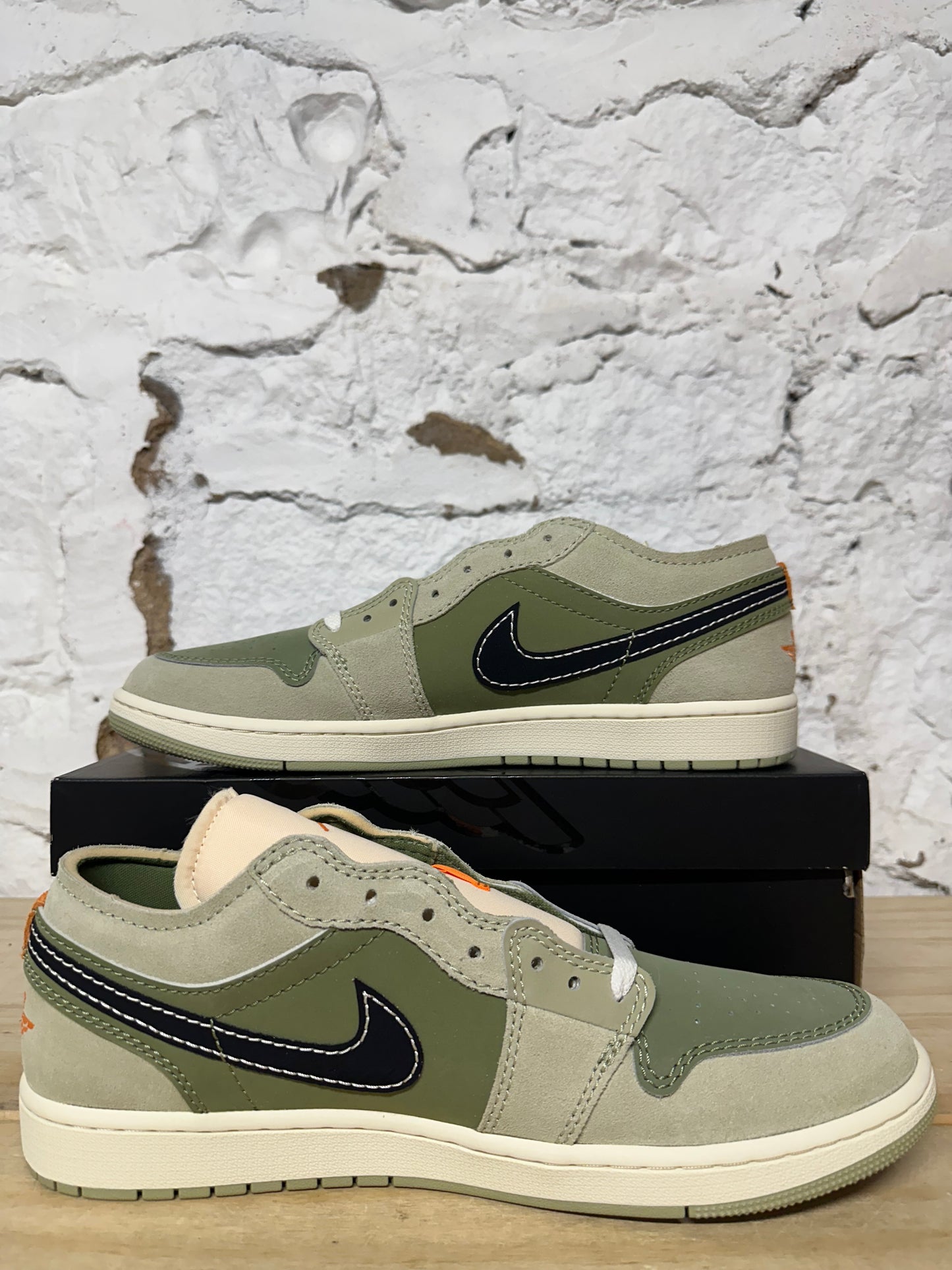 Air Jordan 1 Low Craft Light Olive Sz 14 DS