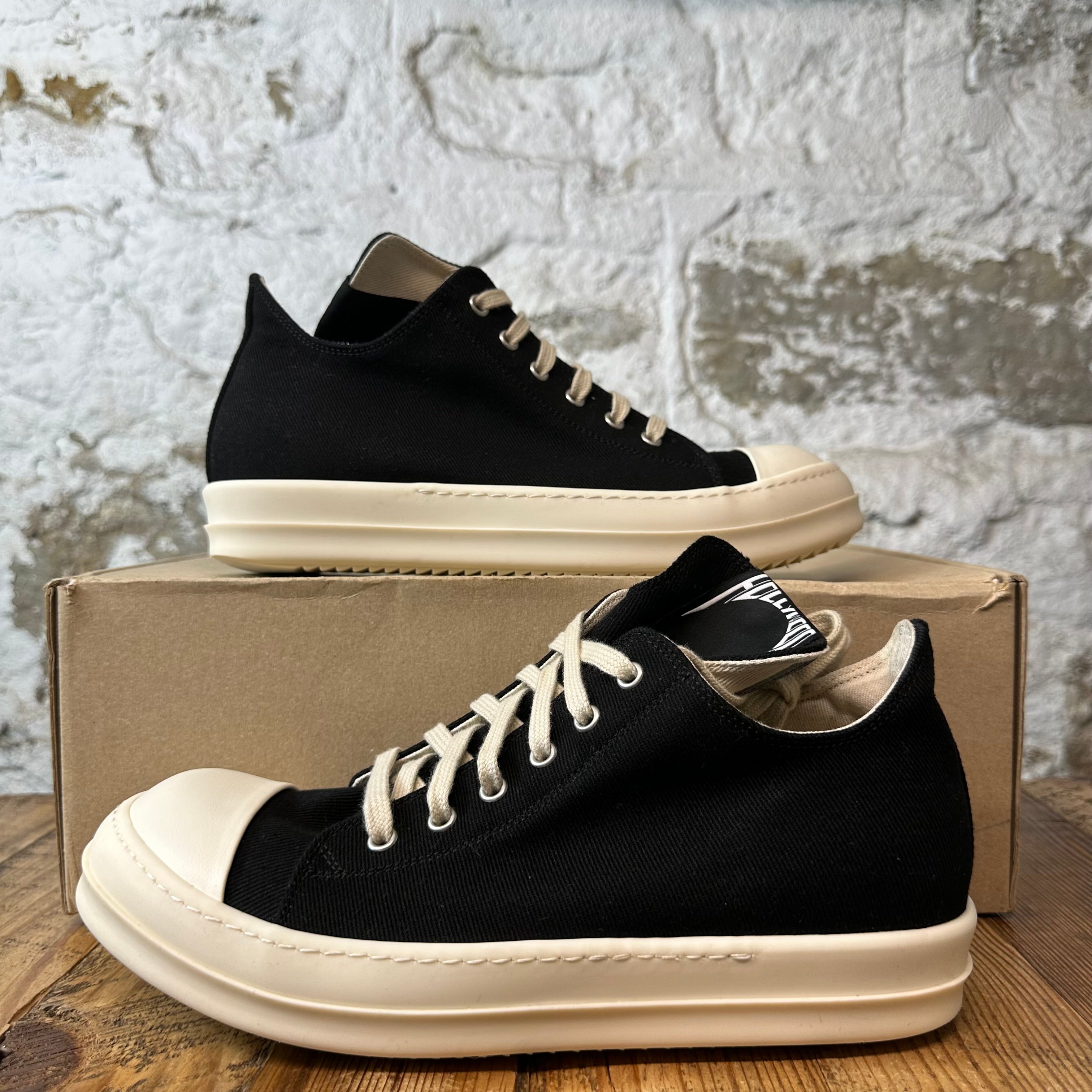 Rick Owens Hollywood Black Milk Sneaker Sz 8 (41)