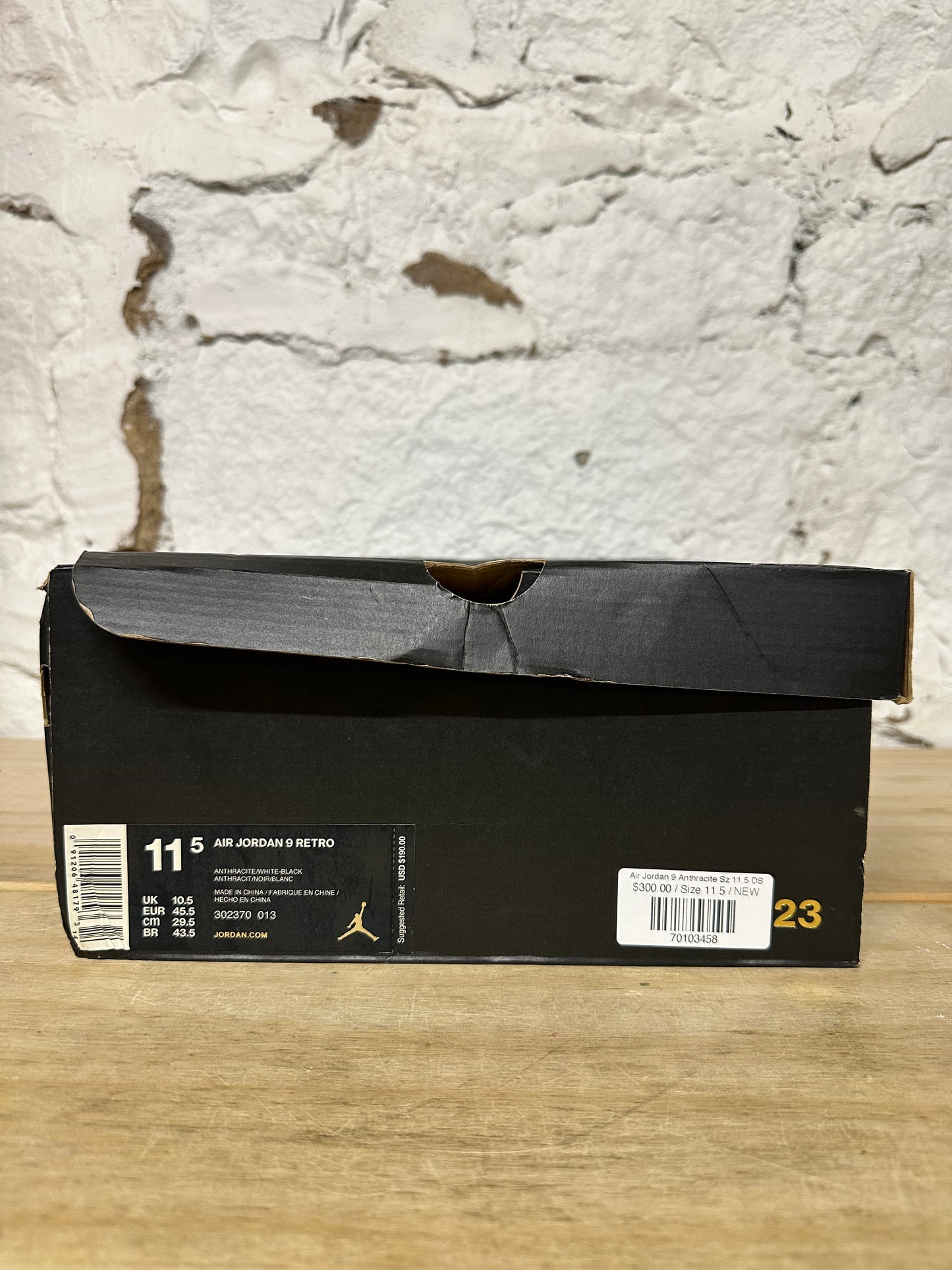 Air Jordan 9 Anthracite Sz 11.5 DS