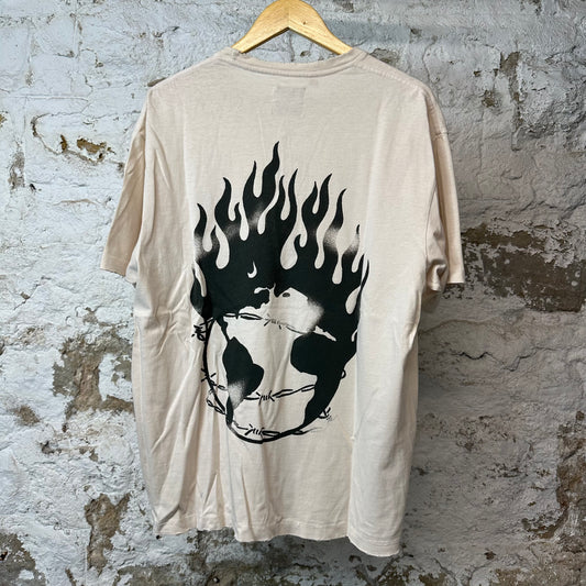 Gallery Dept Logos T-shirt Cream Sz L