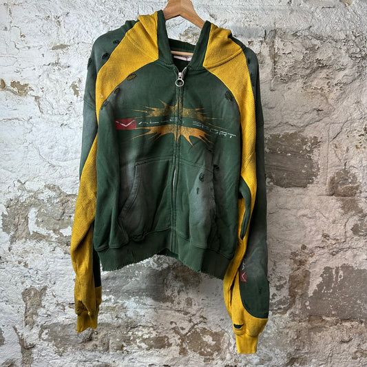 Vale Khalifa Green Zip Up Hoodie DS