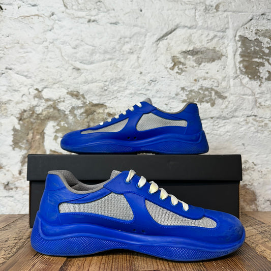 Prada Americas Cup Blue Rubber Sneaker Sz 8 (41)