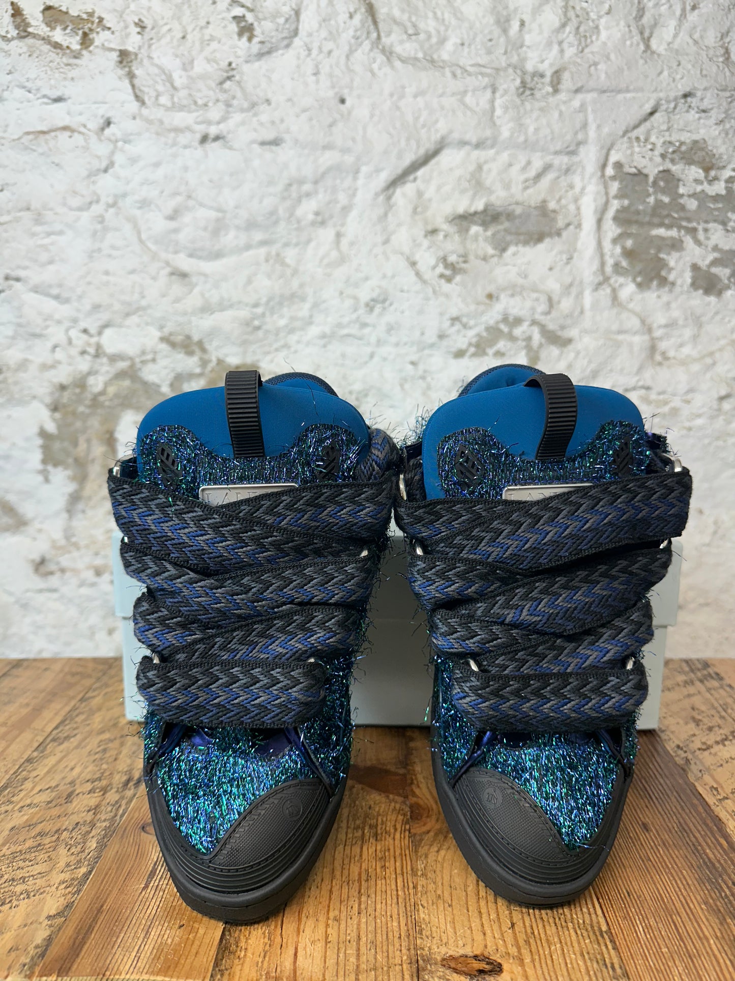 Lanvin Curb Blue Confetti Sneaker