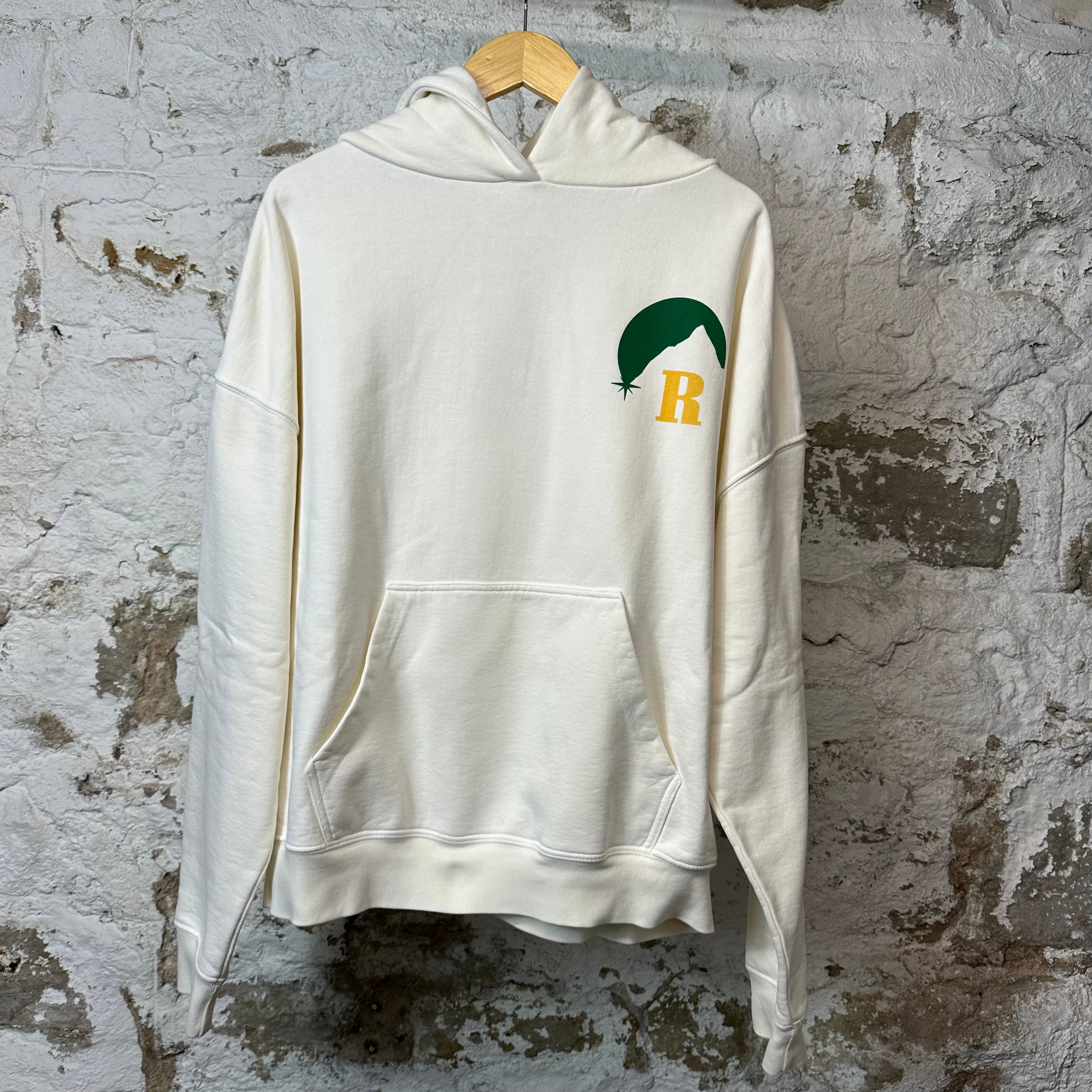 Rhude Green Moon Hoodie Cream Sz L