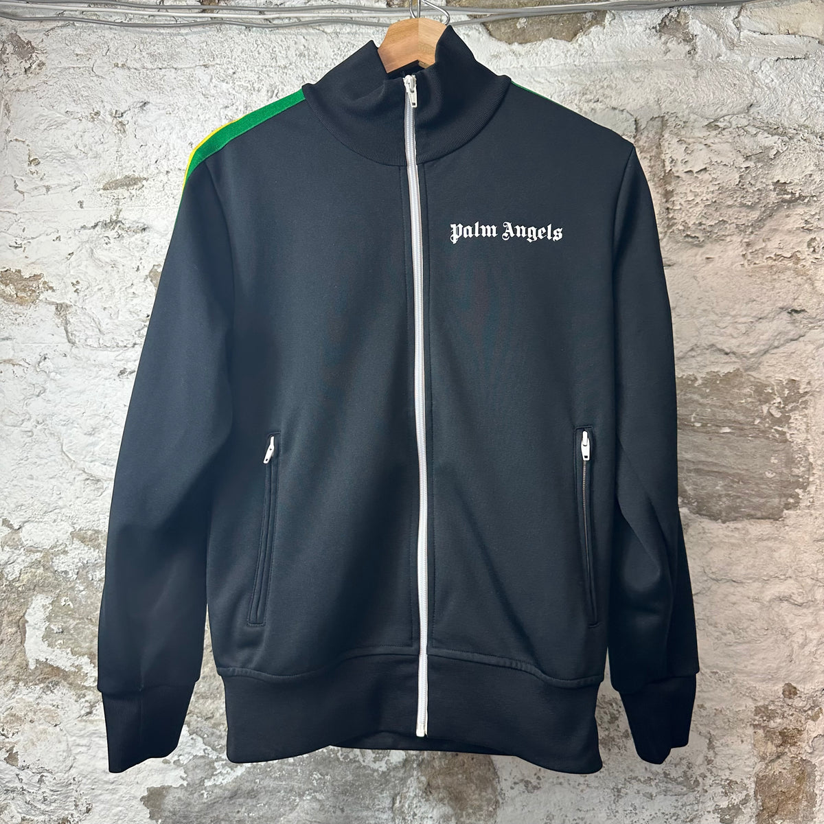 Palm Angels Jamaican Black Track Jacket Sz S