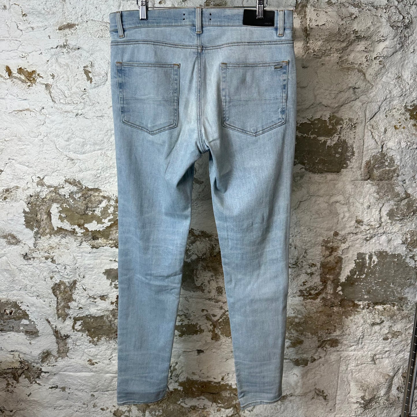 Amiri MX1 Black White Tie Dye Blue Denim Jeans Sz 34