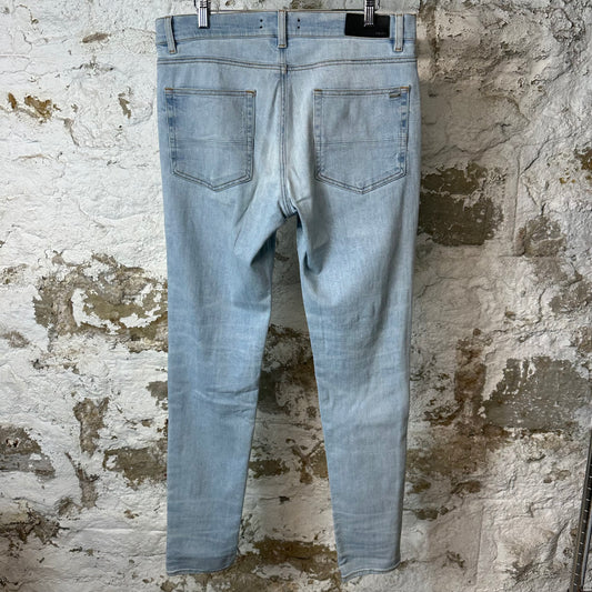 Amiri MX1 Black White Tie Dye Blue Denim Jeans Sz 34