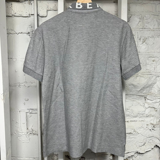 Burberry Collar Logo Polo Grey Sz M