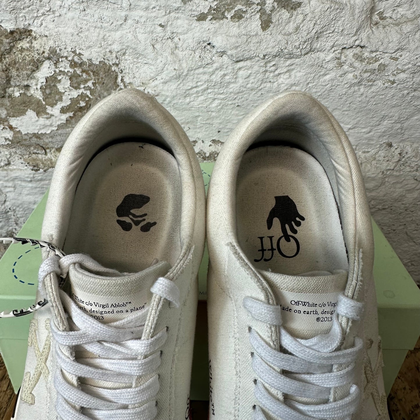 Off-White Cream Arrow White Vulc Sneaker Sz 13 (46)