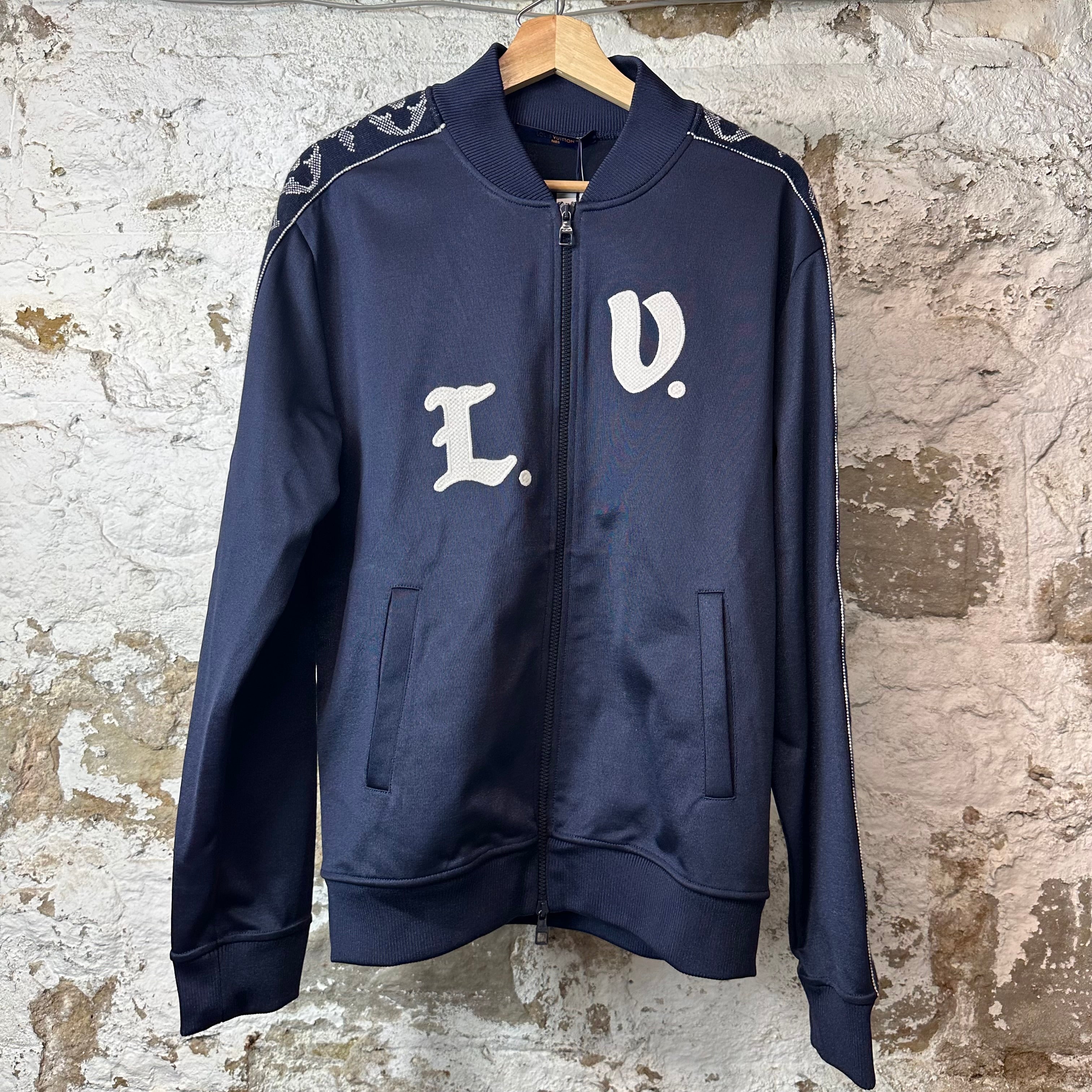 Louis Vuitton Flower Monogram Track Jacket Navy Sz L