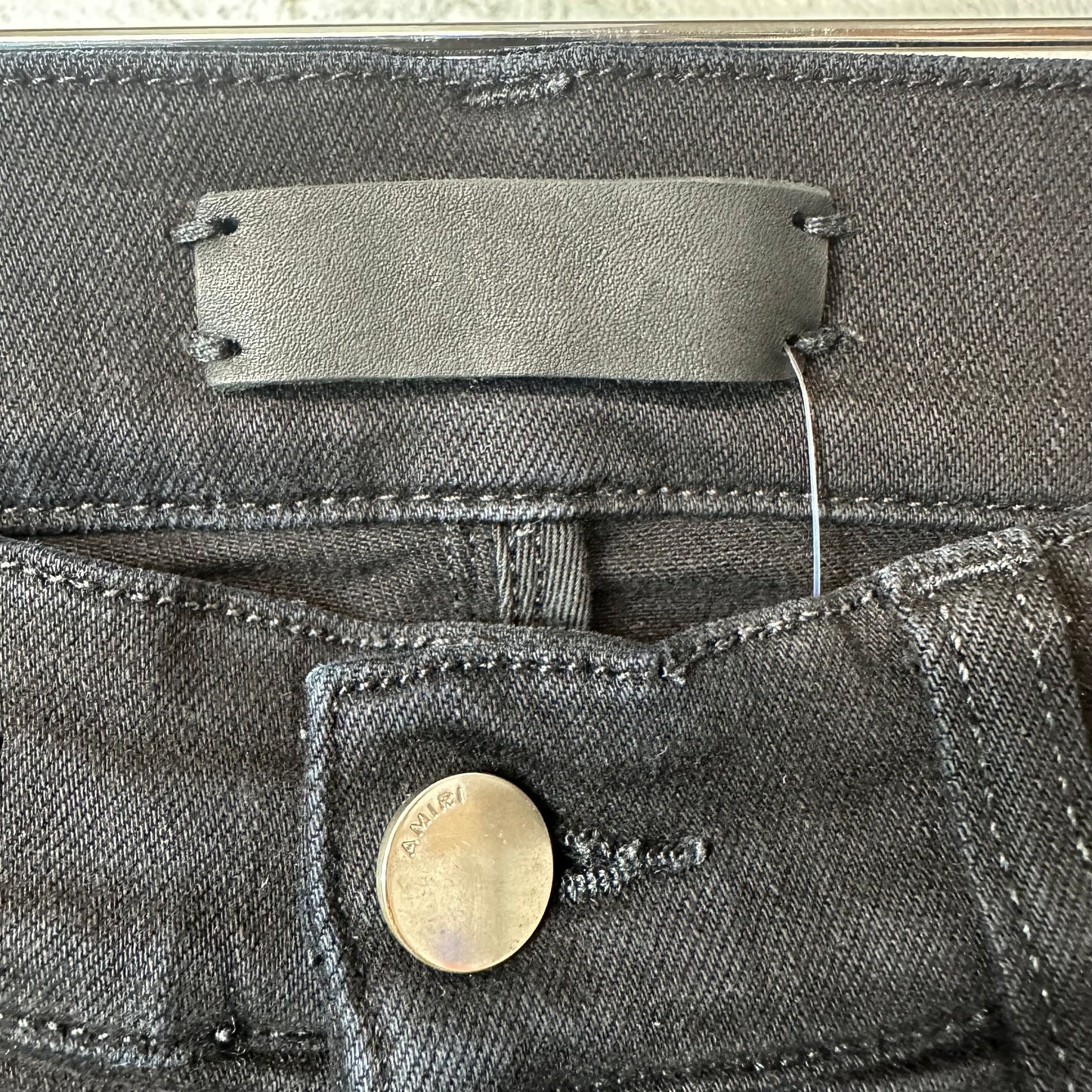 Amiri Plain Black Denim Jeans Sz 29