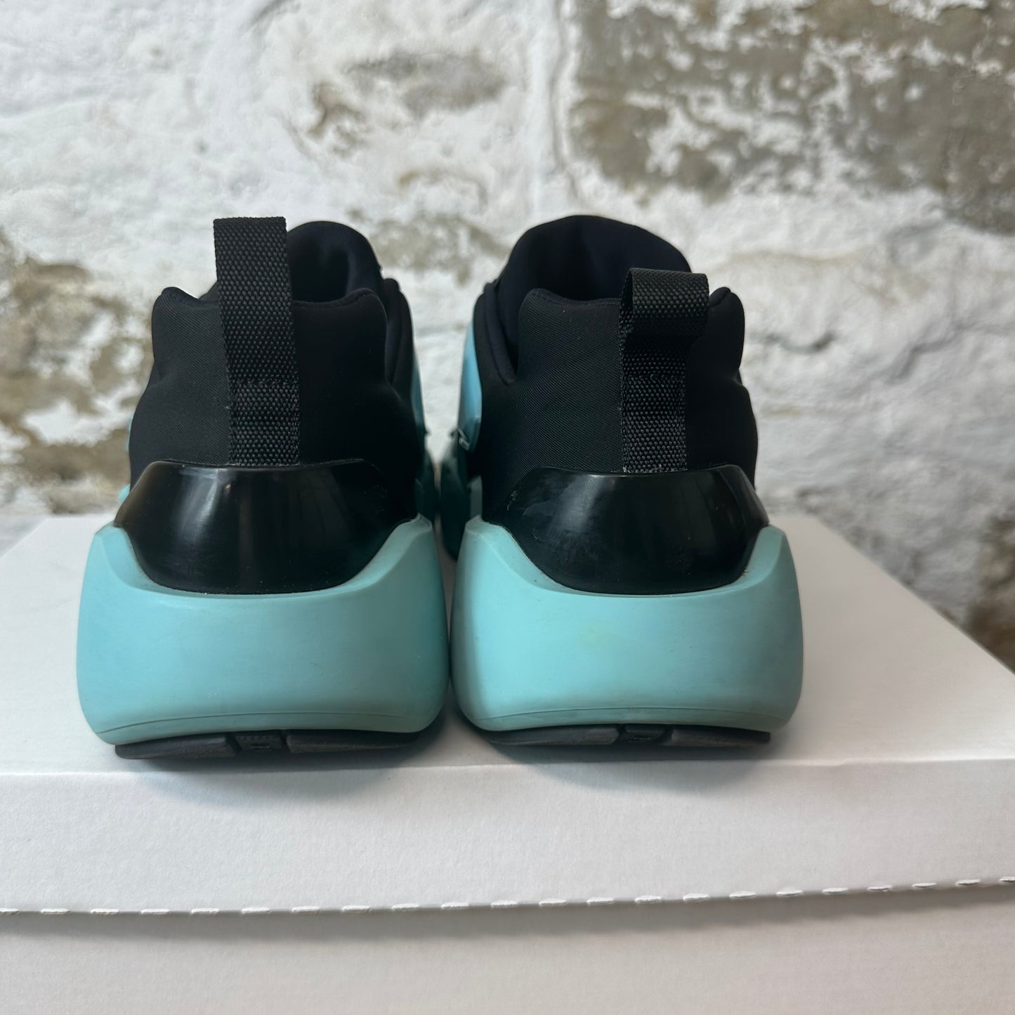 Prada Techno Teal Blue Black Sneaker Sz 8