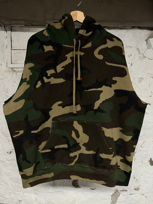 Supreme Camo Classic Logo Hoodie Sz L
