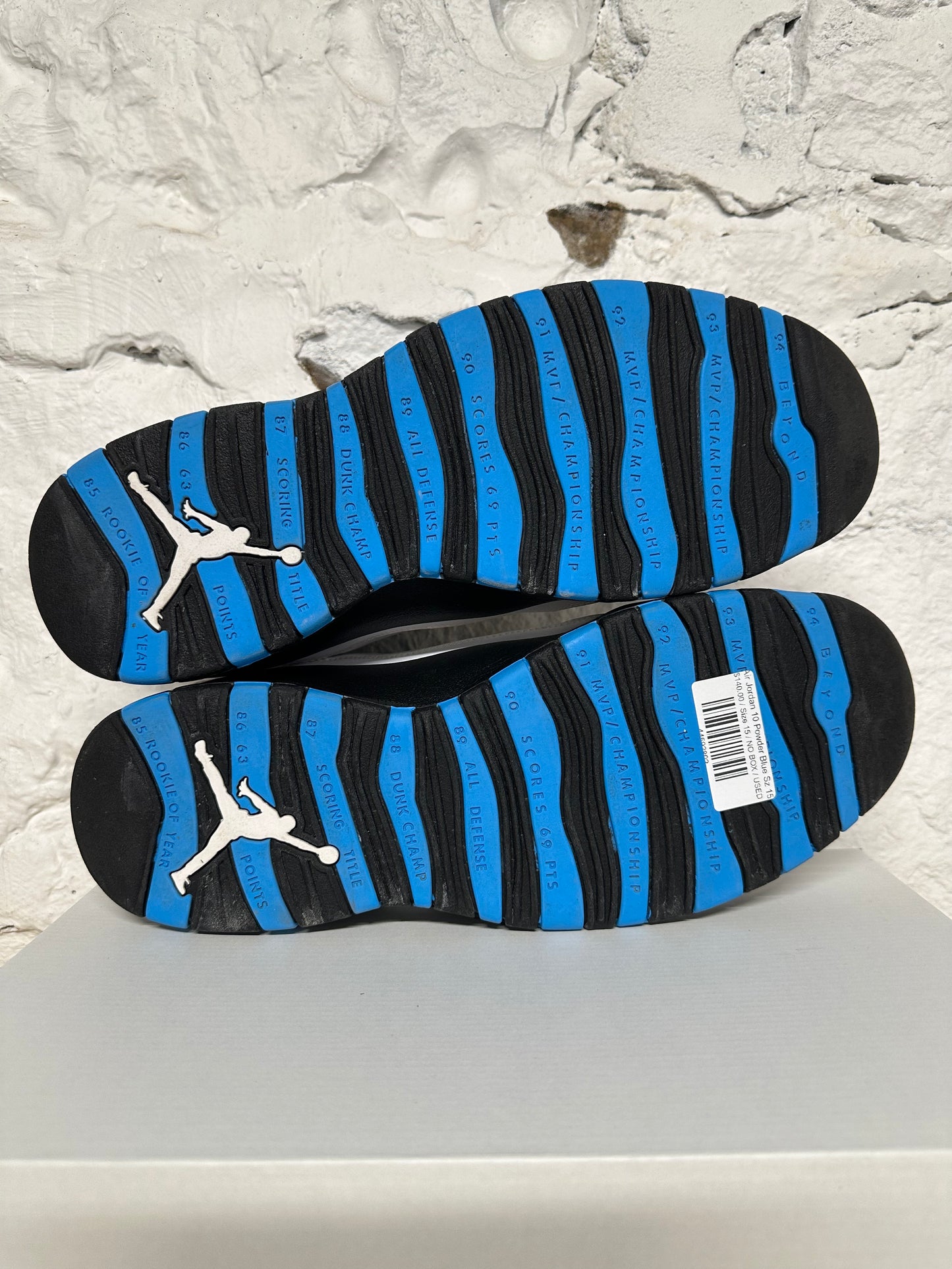 Air Jordan 10 Powder Blue Sz 15