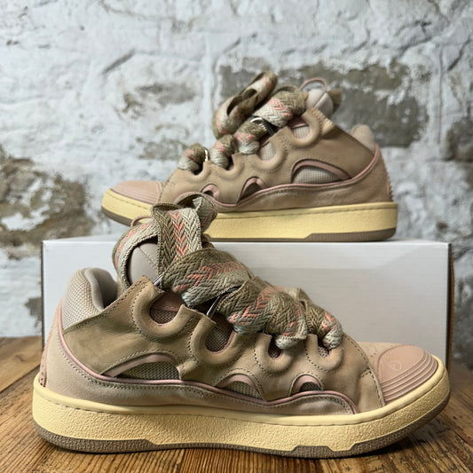 Lanvin Curb Beige Pink Sneaker Sz 8 (41)