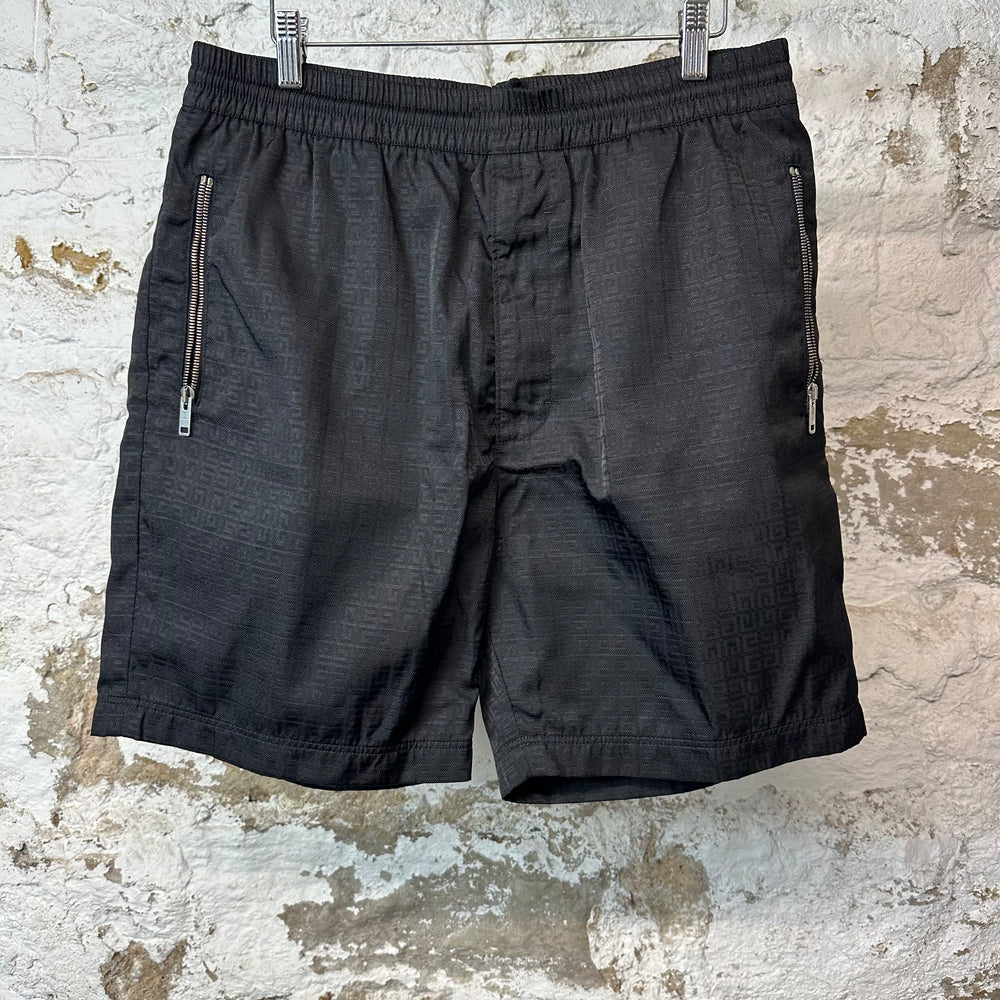 Givenchy Black Monogram Nylon Shorts Sz L (50)