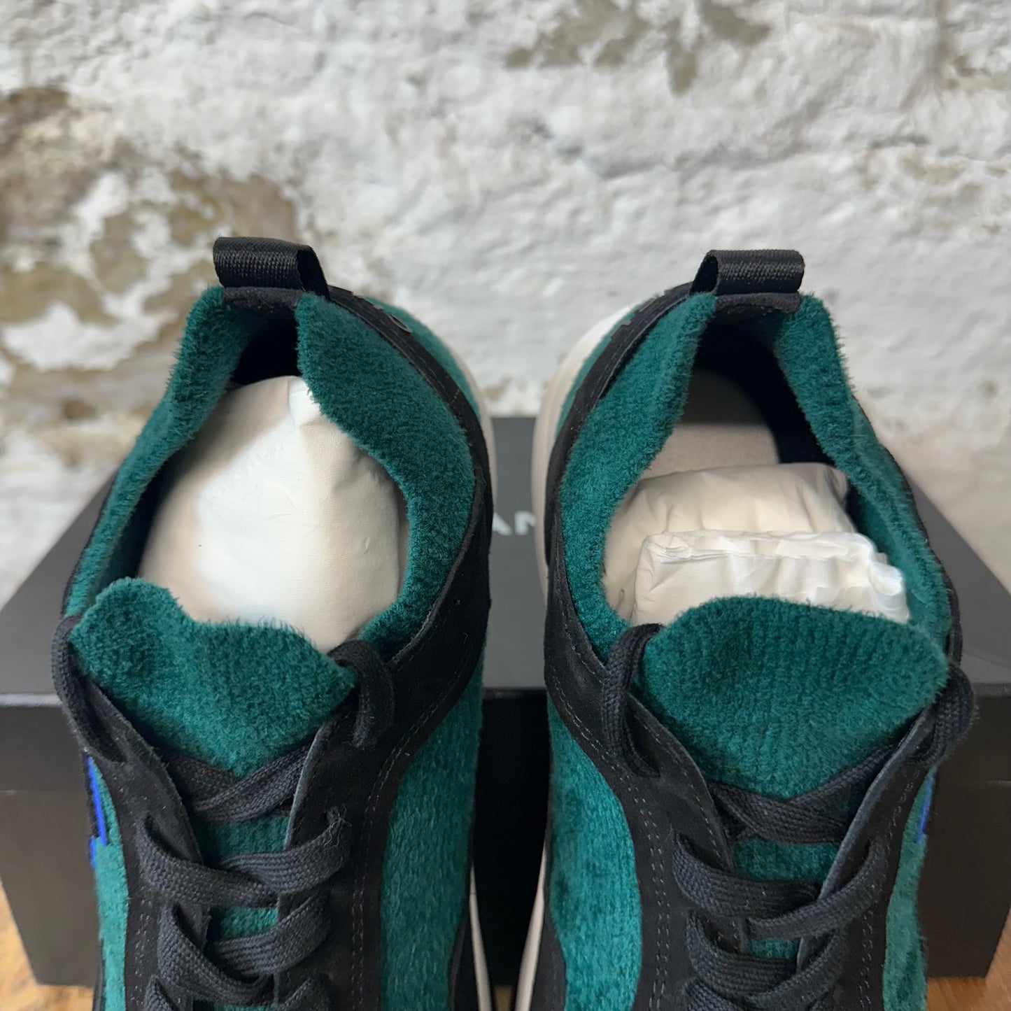 Chanel Black CC Green Black Trainer Sz 9 (42)