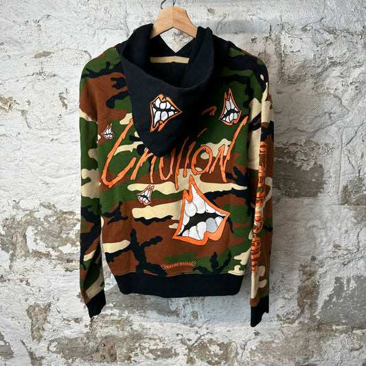Chrome Hearts Matty Boy Caution Hoodie Camo Sz L