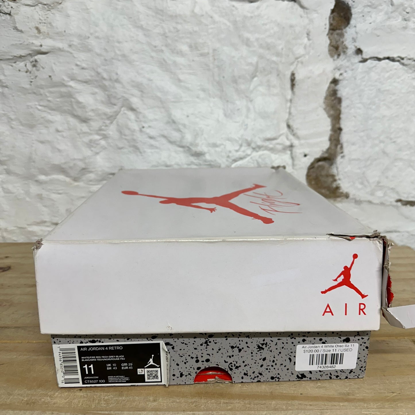Air Jordan 4 White Oreo Sz 11