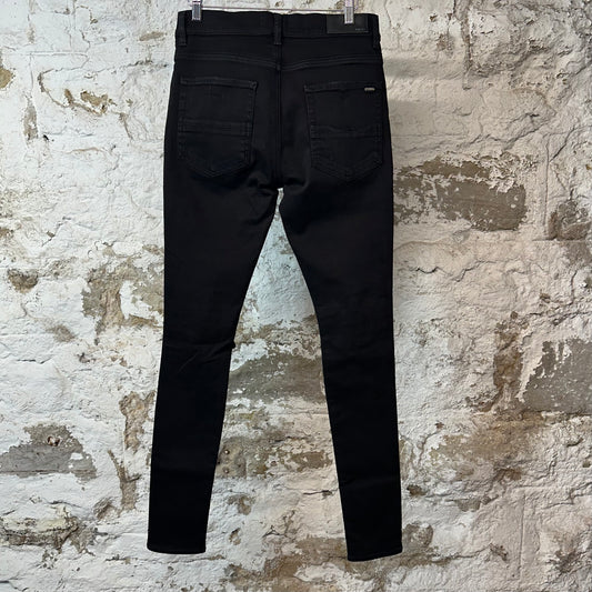 Amiri MX1 Aloha Patch Black Denim Jeans Sz 30
