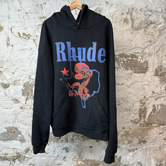 Rhude Texas Hoodie Black Sz XXL