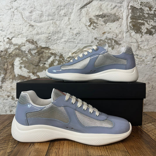 Prada Americas Cup Astrale Argento Patent Sneaker Sz 8.5 DS