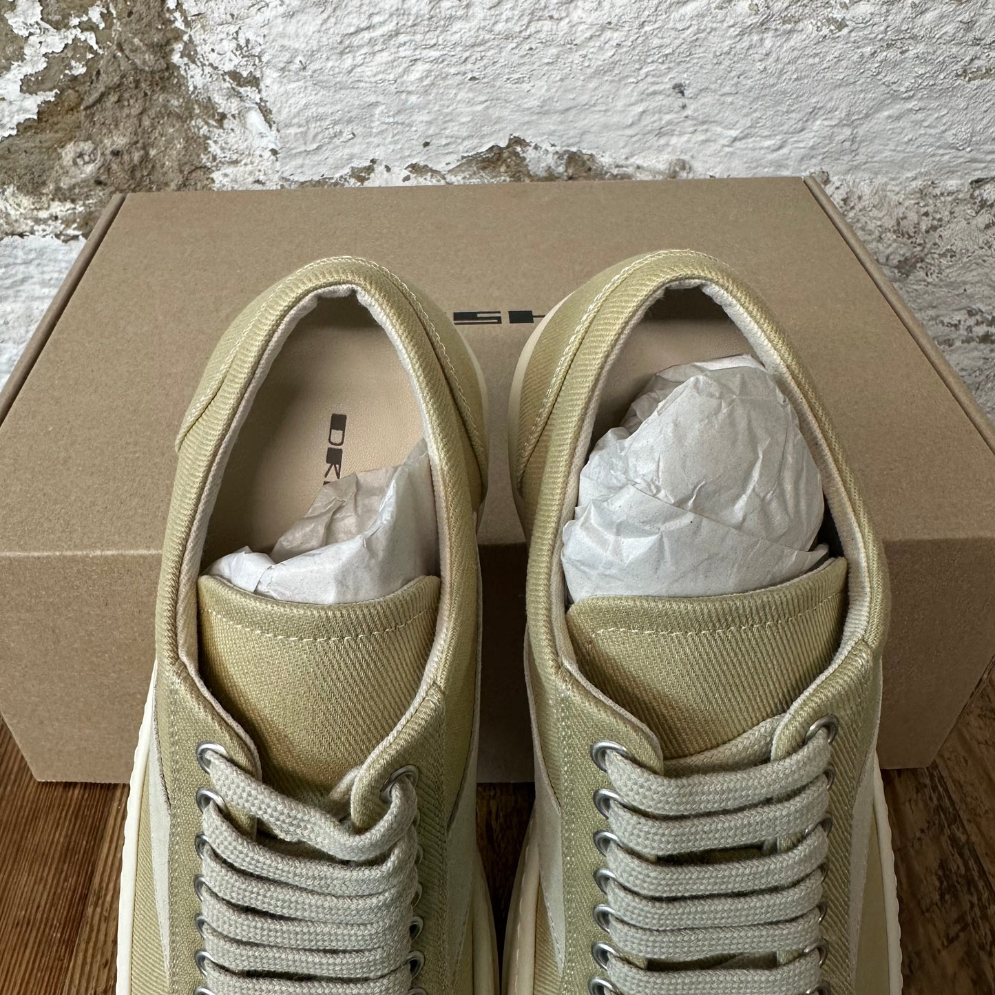 Rick Owens DRKSHDW Parchment Milk Sneaker DS