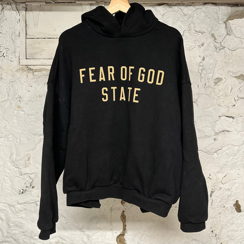 Fear of God Essentials State Black Hoodie Sz M