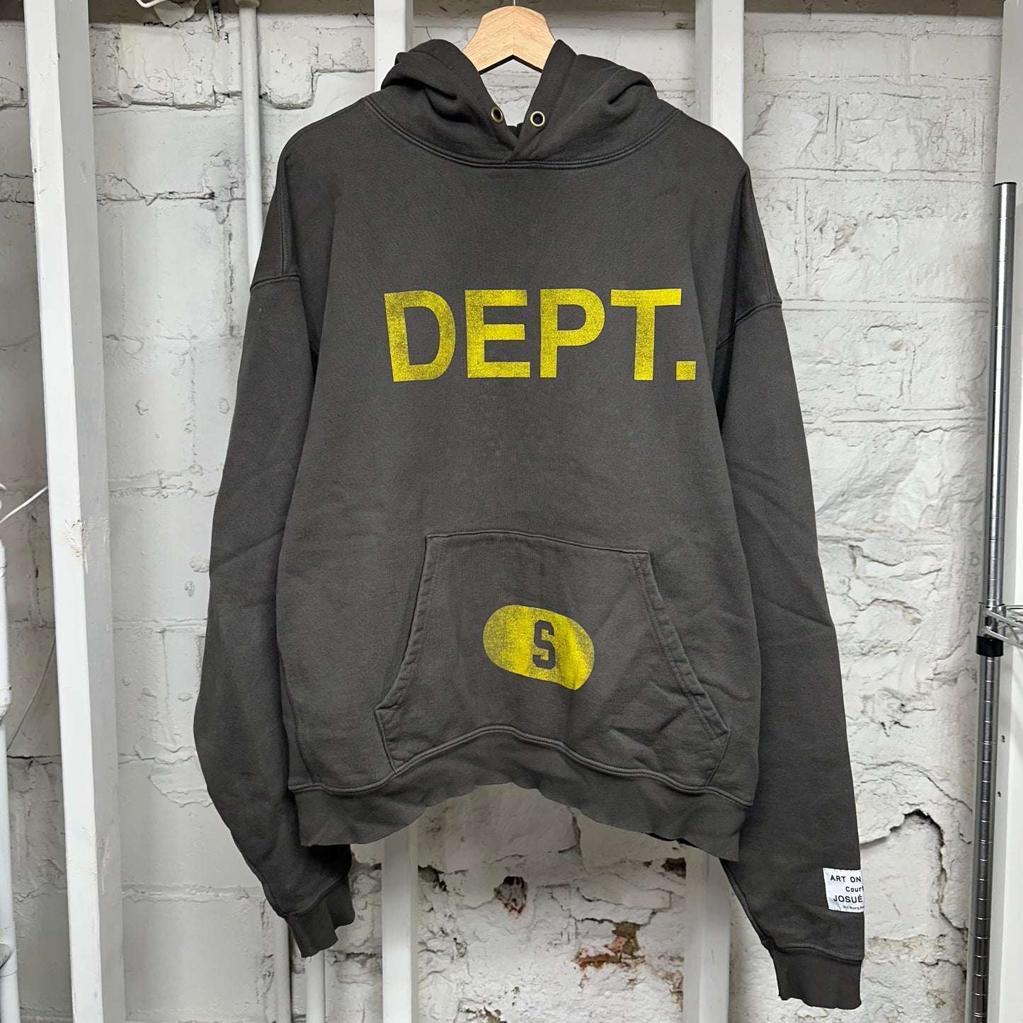 Gallery Dept Faded Grey Hoodie Sz S