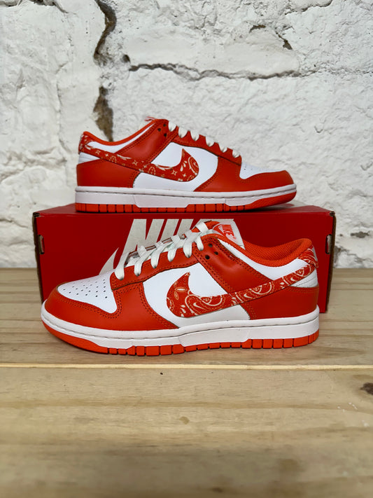 Nike Dunk Low Orange Paisley Sz 4 (5.5W) DS