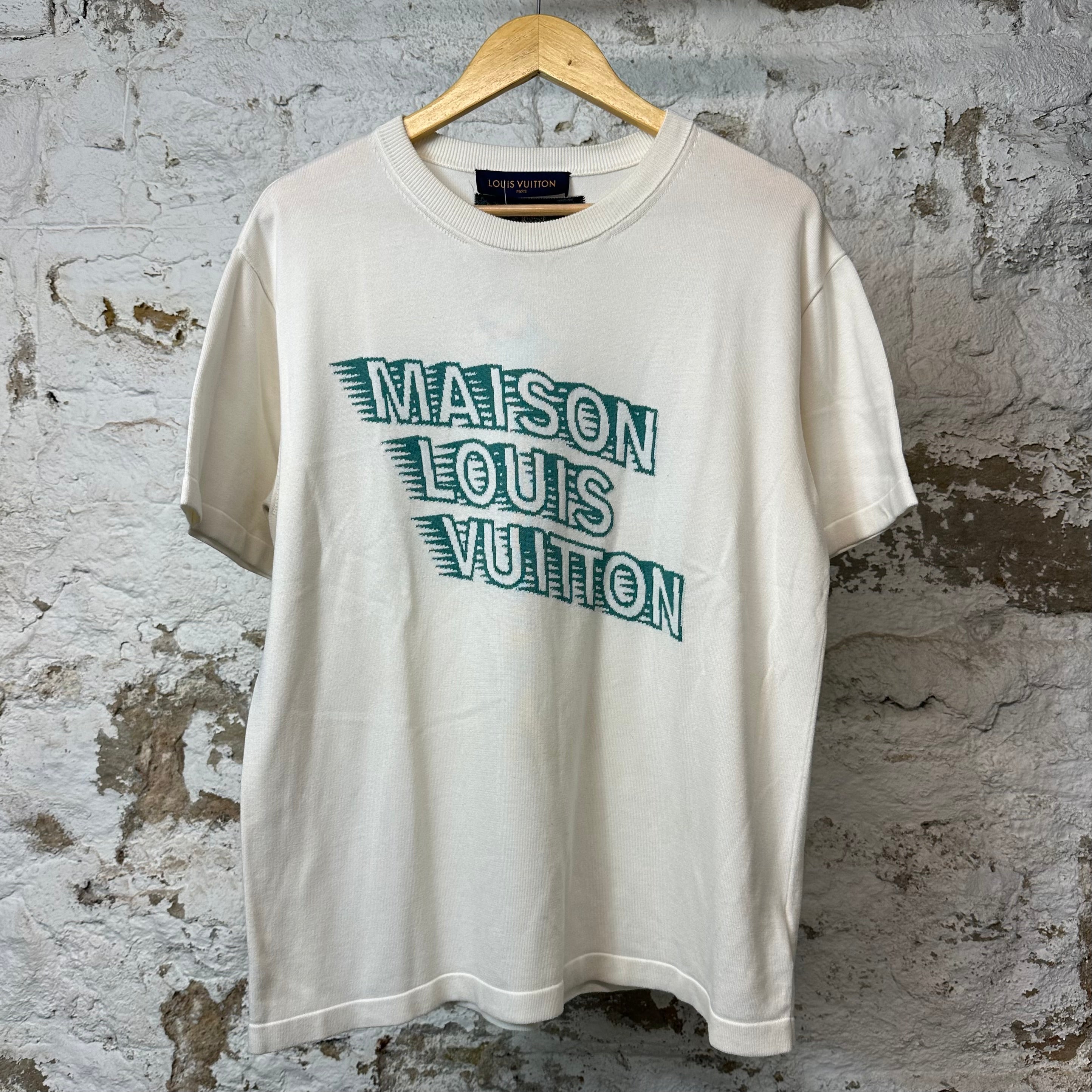 Louis Vuitton Maison Logo T-shirt Cream Sz M