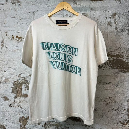 Louis Vuitton Maison Logo T-shirt Cream Sz M