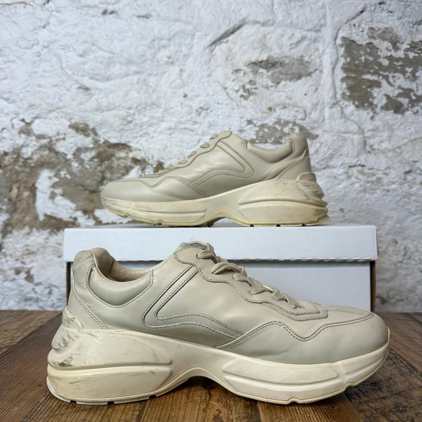 Gucci Rython Donald Flash Cream Sneaker Sz 6 No Box