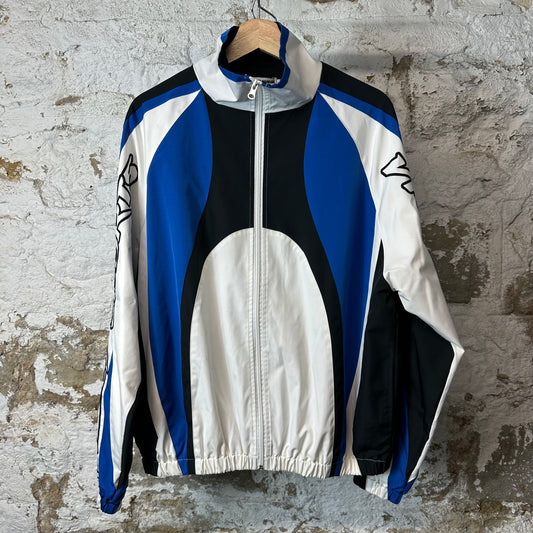 Vale Blue White Black Track Jacket Sz M