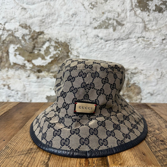 Gucci Navy Monogram Bucket Hat