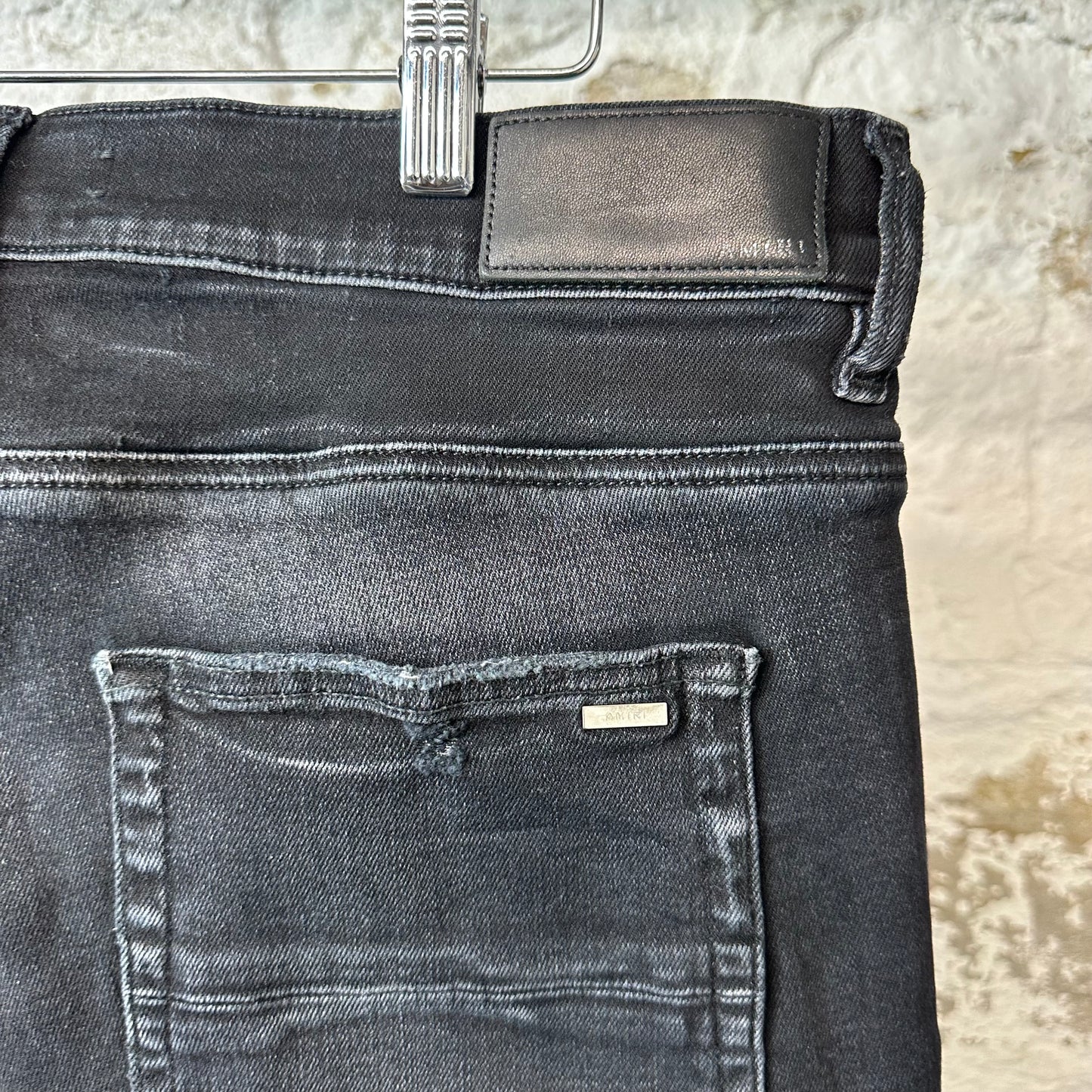 Amiri Black Shotgun Denim Jeans Sz 33