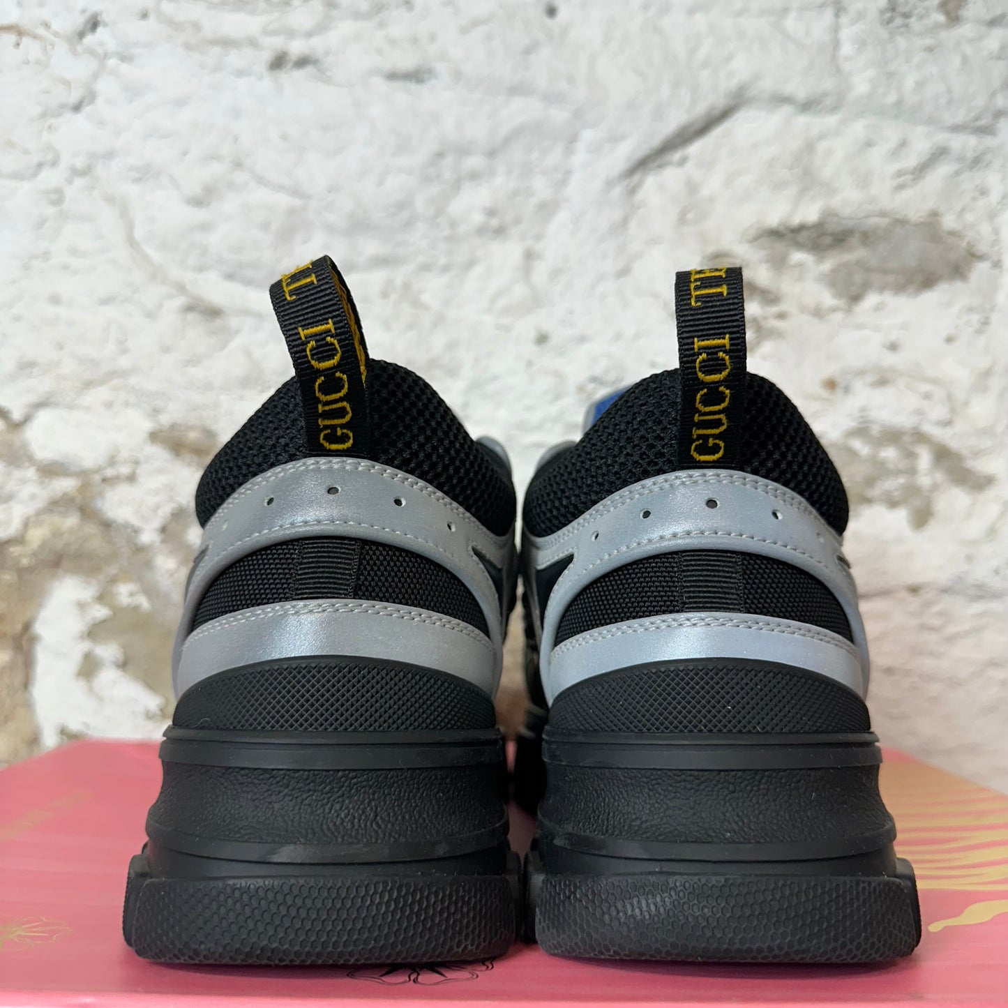 Gucci Flashtrek Grey Black Boot Sneaker Sz 9