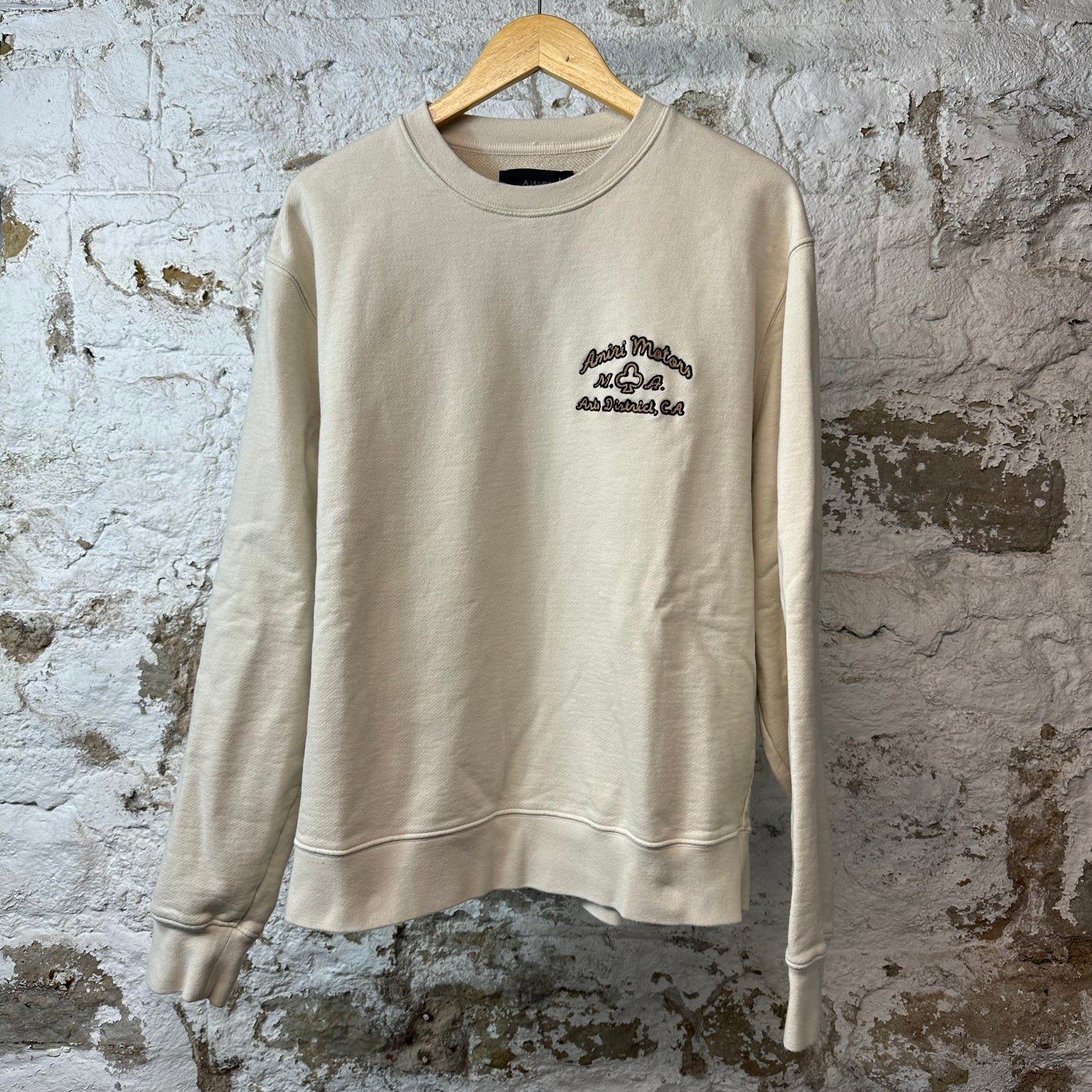 Amiri Motors Embroidered Crewneck Tan Sz XXL (L)