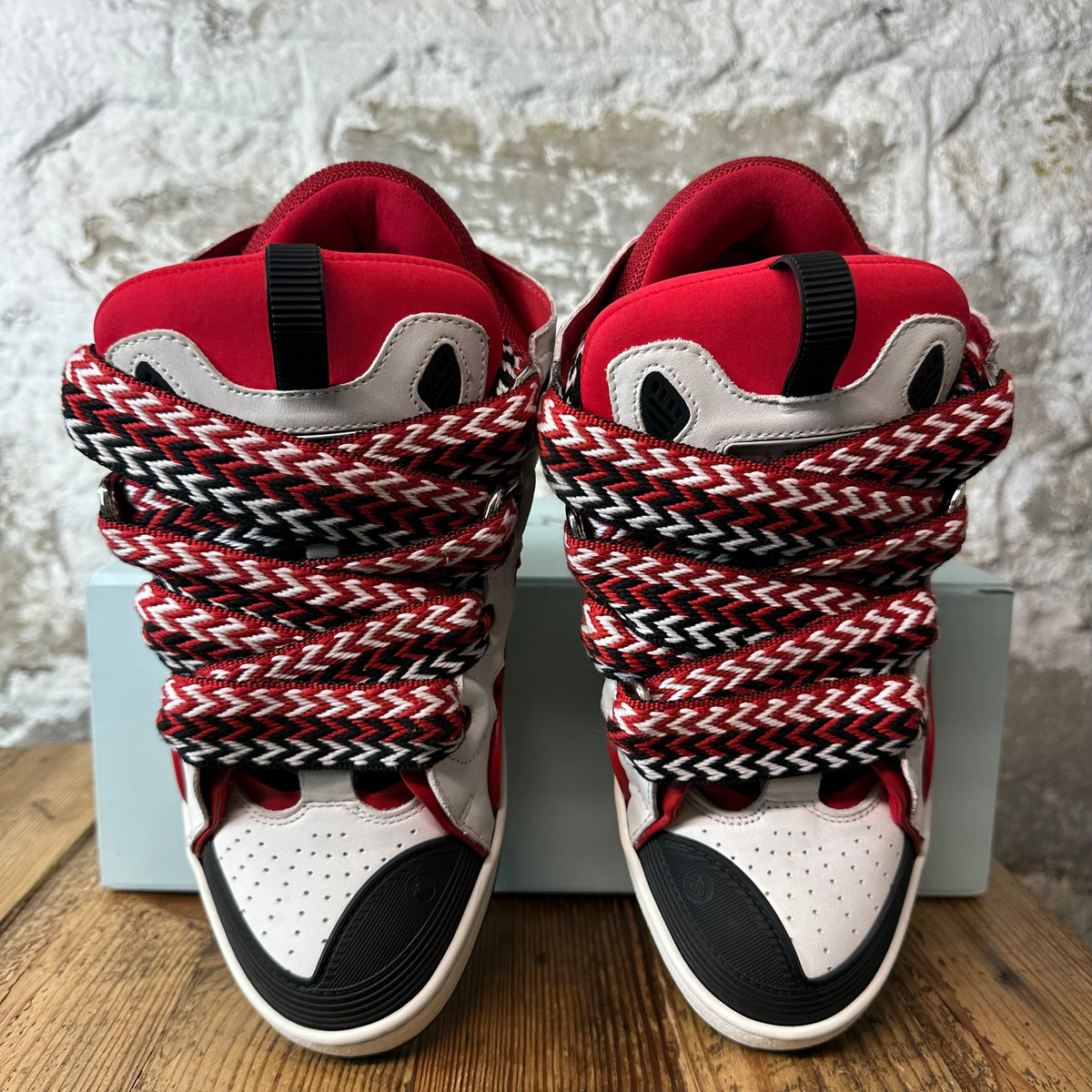 Lanvin Curb Black White Red Sneaker Sz 10 (43)