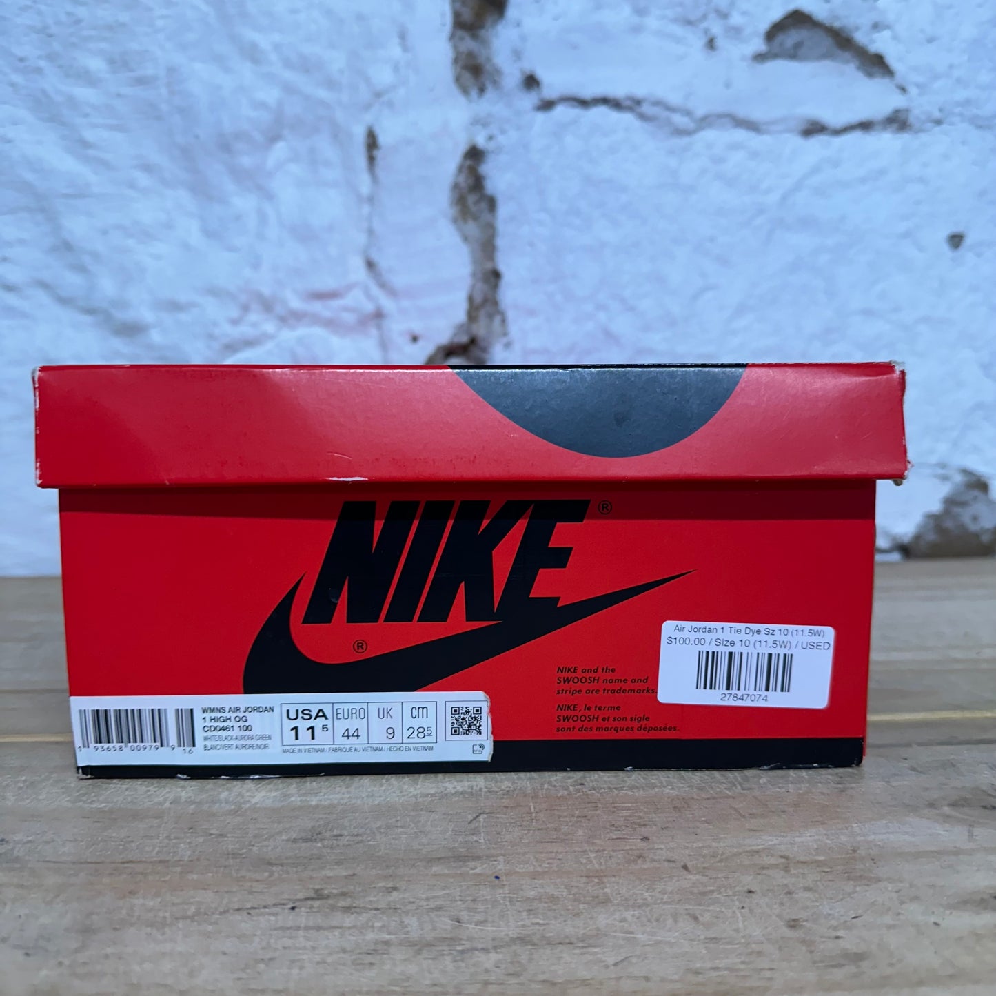 Air Jordan 1 High Tie-Dye Sz 10 (11.5W)